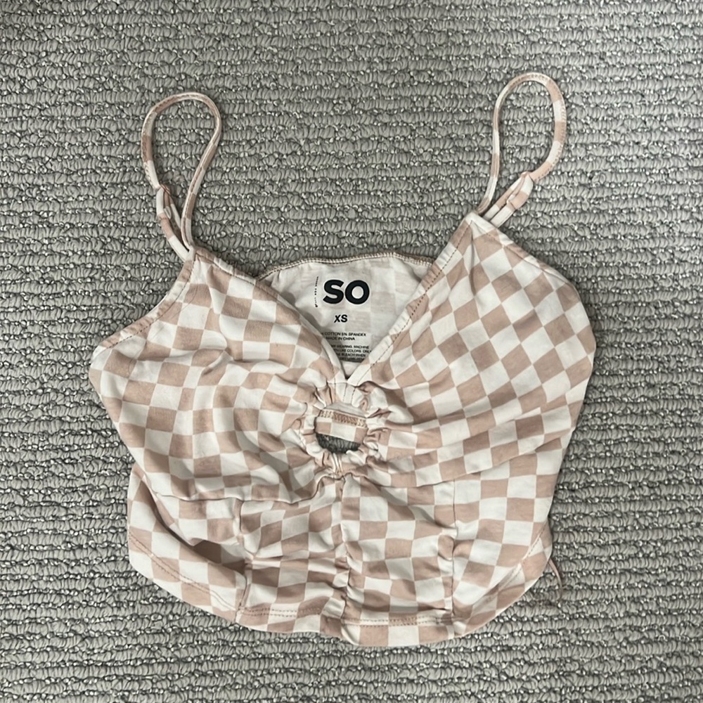 Checkered Crop Top